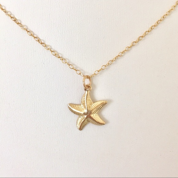 14k Gold Filled Starfish Necklace - Picture 3 of 7